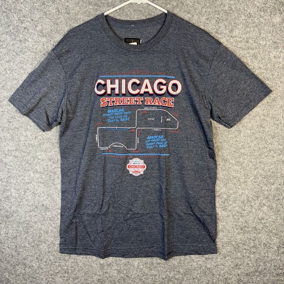 NASCAR Official Mens Chicago Street Race Xfinity Series Race 2024 Tshirt L NEW - Picture 1 of 10